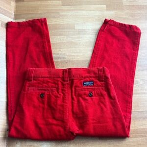 Janie & Jack red corduroy pants, adjustable waist, size 6